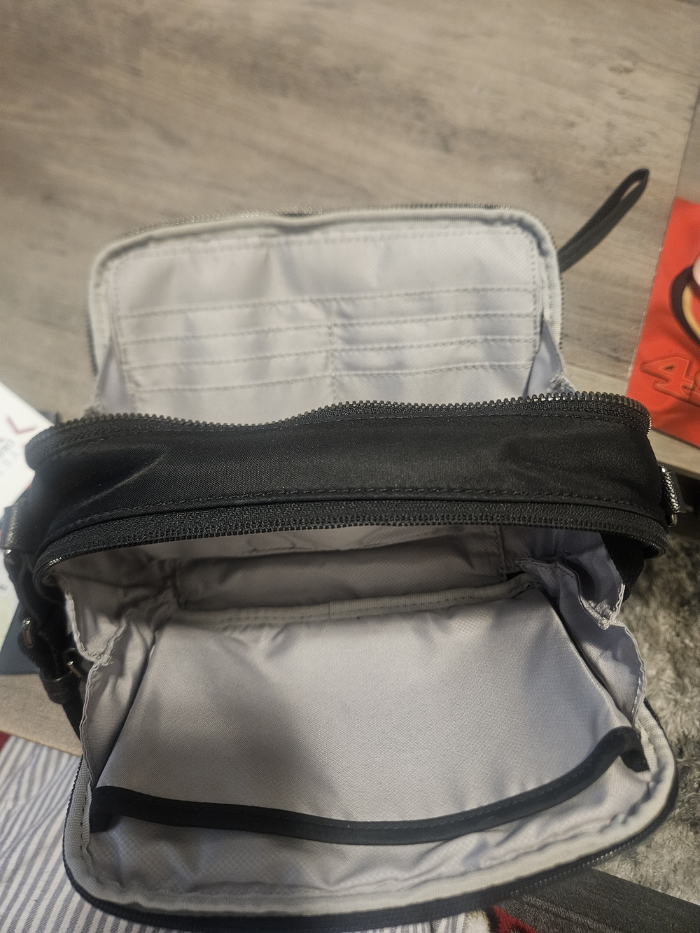 Tumi Black Nylon Crossbody Bag with Gunmetal  Hardware. Voyageur Collection - Picture 7 of 13